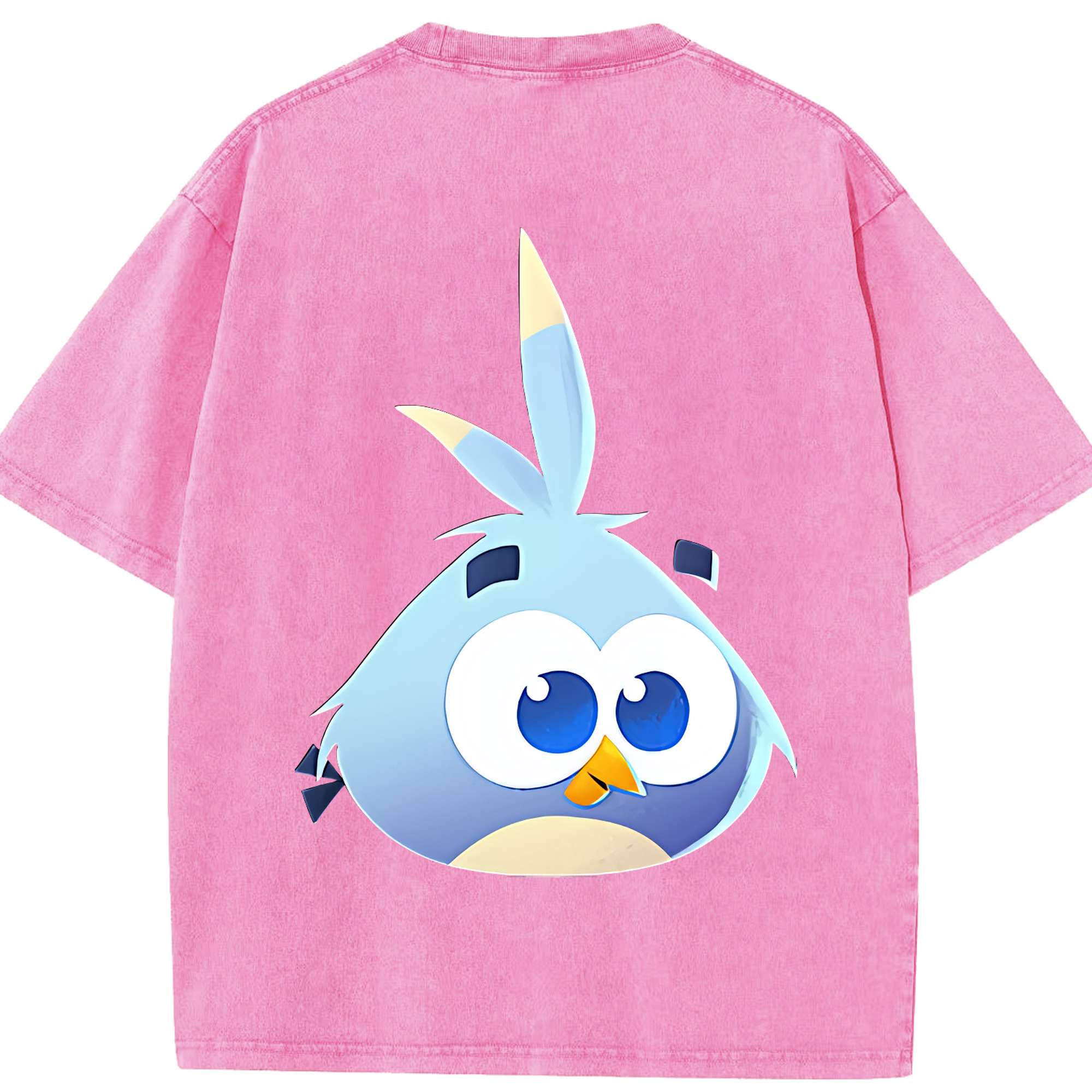 （画像用） Angry Birds アングリーバード 綿100% ヴィンテージ風 半袖Tシャツ（背面プリント）